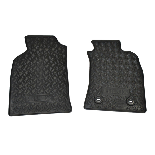 Toyota HiLux Front Rubber Floor Mats 06/2011 - 06/2015