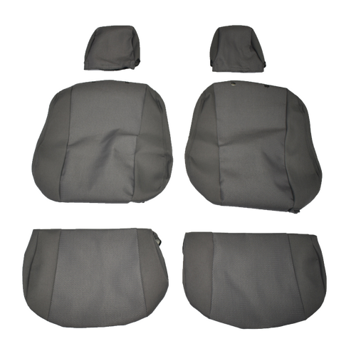 Toyota Prado 150 Front Grey Fabric Seat Covers 08/2009 - 05/2021